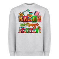 Heather Grey nacho average assistant Heavyweight Sweatshirt - AdoDesignShop
