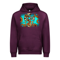 Mauve Wine faith cross Urban Hoodie - JahusDesignShop