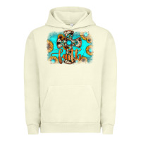 Pigment Pistachio faith cross Urban Hoodie - JahusDesignShop