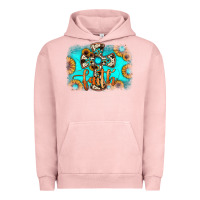 Pigment Salmon faith cross Urban Hoodie - JahusDesignShop