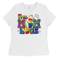 Pride Free Mom Hugs Ladies Tee | Teevron