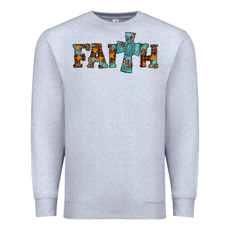 Faith Thanksgiving Cross Premium Sweatshirt by AdoDesignShop | Teevron