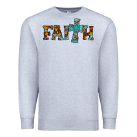 Heather Grey faith thanksgiving cross Premium Sweatshirt - AdoDesignShop