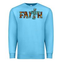 Ocean Blue faith thanksgiving cross Premium Sweatshirt - AdoDesignShop