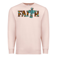 Pale Pink faith thanksgiving cross Premium Sweatshirt - AdoDesignShop
