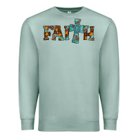 Seafoam faith thanksgiving cross Premium Sweatshirt - AdoDesignShop