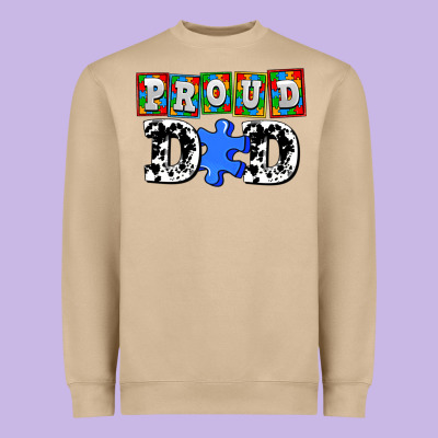 Proud Dad Heavyweight Sweatshirt Designed By Adodesignshop