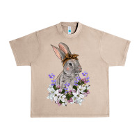 French Oak Easter Day Flowers bunny Urban Heavy Tee - OliviaCreatesArt