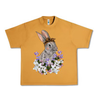 Peanut Butter Easter Day Flowers bunny Urban Heavy Tee - OliviaCreatesArt