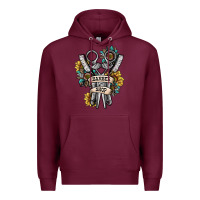 Burgundy barber shop Premium Hoodie - SublimationCraftShop