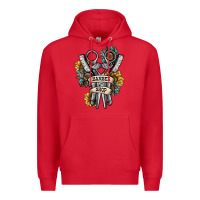 Red barber shop Premium Hoodie - SublimationCraftShop