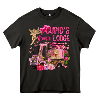 Asphalt Cupid's love lodge with truck Valentine's Day Heavy Core Tee - HowdyJamesFarm