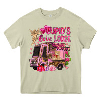 Mossy Cupid's love lodge with truck Valentine's Day Heavy Core Tee - HowdyJamesFarm