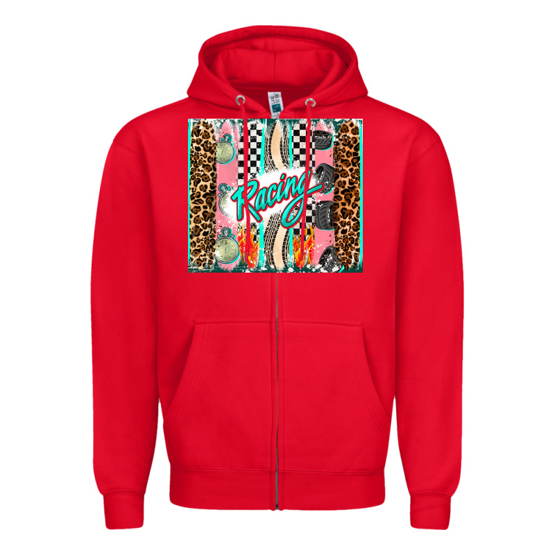Racing Brushstroke Zipper Hoodie by AdoDesignShop | Teevron