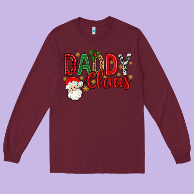 Western Daddy Claus Long Sleeve Tee Designed By Bundleandbundleshop