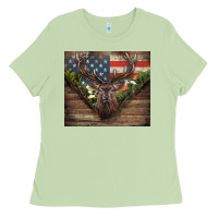 Usa Deer Hunting Ladies Tee | Teevron