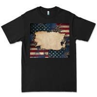 Black American flag add your text Premium Tee - CowGirlArtShop