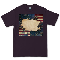Plum American flag add your text Premium Tee - CowGirlArtShop