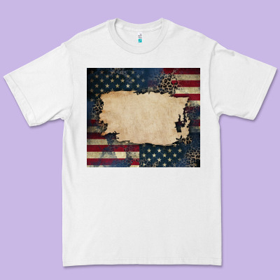 American Flag Add Your Text Premium Tee Designed By Cowgirlartshop