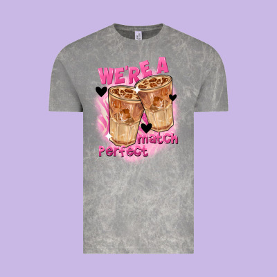 We're A Perfect Match Valentine's Day Vintage Tee Designed By Fadigitalartstudio
