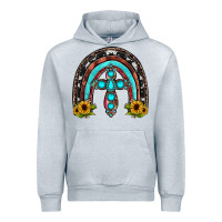 Heather Grey cross rainbow Urban Hoodie - JahusDesignShop