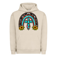 Pigment French Oak cross rainbow Urban Hoodie - JahusDesignShop