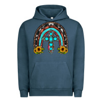 Pigment Midnight Navy cross rainbow Urban Hoodie - JahusDesignShop