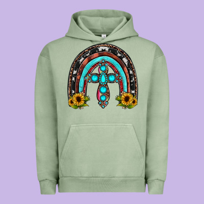 Cross Rainbow Urban Hoodie Designed By Jahusdesignshop