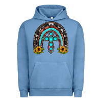 Pigment Pebble Blue cross rainbow Urban Hoodie - JahusDesignShop