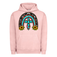 Pigment Salmon cross rainbow Urban Hoodie - JahusDesignShop