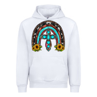 White cross rainbow Urban Hoodie - JahusDesignShop