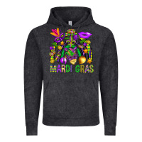 Vintage Black Mardi Gras Rainbow Vintage Hoodie - BundleAndBundleShop