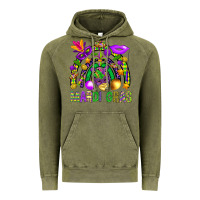 Vintage Olive Mardi Gras Rainbow Vintage Hoodie - BundleAndBundleShop