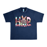 Navy Easter Day Hop bunny Urban Heavy Tee - OliviaCreatesArt
