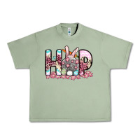 Oil Green Easter Day Hop bunny Urban Heavy Tee - OliviaCreatesArt