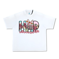 White Easter Day Hop bunny Urban Heavy Tee - OliviaCreatesArt