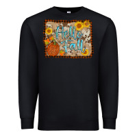 Black hello fall Premium Sweatshirt - AdoDesignShop