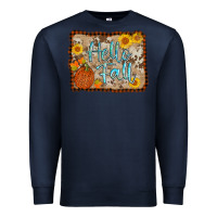 Navy hello fall Premium Sweatshirt - AdoDesignShop