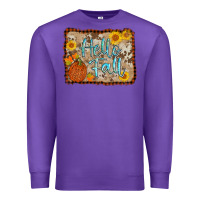 Purple hello fall Premium Sweatshirt - AdoDesignShop