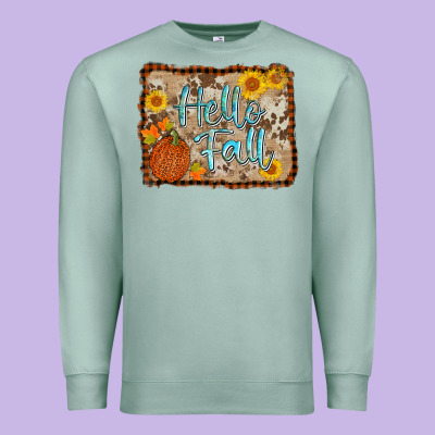 Hello Fall Premium Sweatshirt Designed By Adodesignshop
