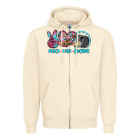 Sandshell peace love racing Zipper Hoodie - AdoDesignShop