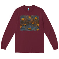 Burgundy tooled leather fall background Long Sleeve Tee - RanaPortraitStore