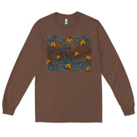 Chestnut tooled leather fall background Long Sleeve Tee - RanaPortraitStore