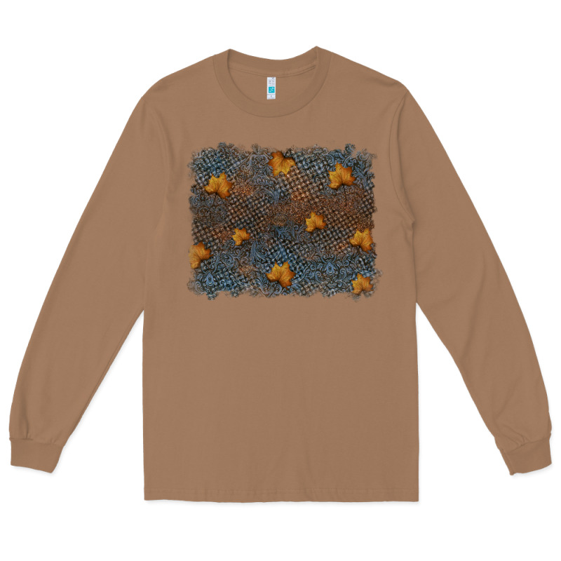 Tooled Leather Fall Background Long Sleeve Tee by RanaPortraitStore | Teevron