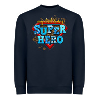 Navy my dad is my super hero Heavyweight Sweatshirt - AdoDesignShop