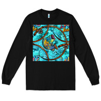 Black Lake Babe And Fish With Camouflage Seamless Pattern Long Sleeve Tee - BundleAndBundleShop