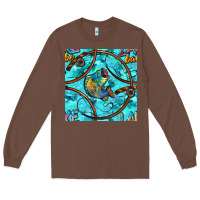 Chestnut Lake Babe And Fish With Camouflage Seamless Pattern Long Sleeve Tee - BundleAndBundleShop
