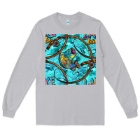 Moon Dust Lake Babe And Fish With Camouflage Seamless Pattern Long Sleeve Tee - BundleAndBundleShop
