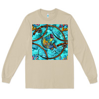 Mushroom Lake Babe And Fish With Camouflage Seamless Pattern Long Sleeve Tee - BundleAndBundleShop