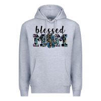 Heather Grey blessed mom Premium Hoodie - SublimationCraftShop